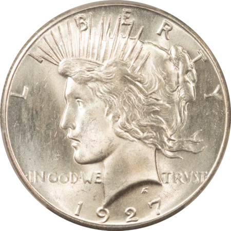 New Certified Coins 1927 $1 PEACE DOLLAR – PCGS MS-65, FRESH WHITE GEM!