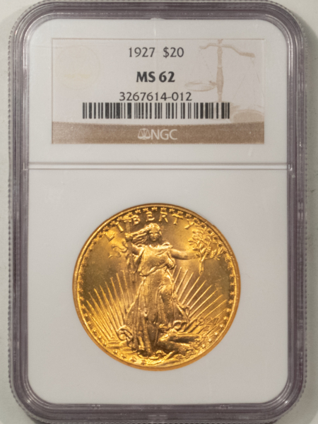 $20 1927 $20 ST GAUDENS GOLD DOUBLE EAGLE – NGC MS-62