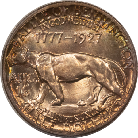 New Certified Coins 1927 VERMONT COMMEMORATIVE HALF DOLLAR – PCGS MS-67, STUNNING & SUPERB!