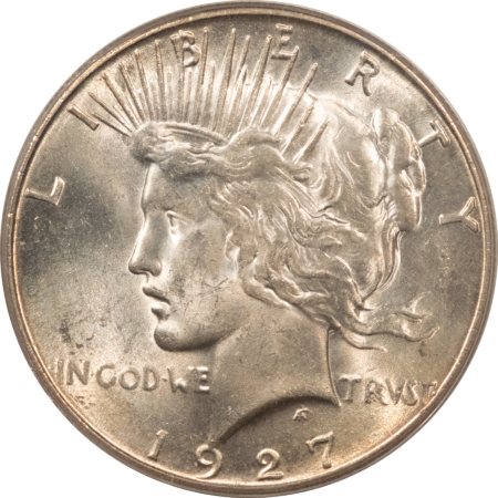 New Certified Coins 1927-S $1 PEACE DOLLAR – PCGS MS-62, FRESH, OLD GREEN HOLDER & PREMIUM QUALITY!