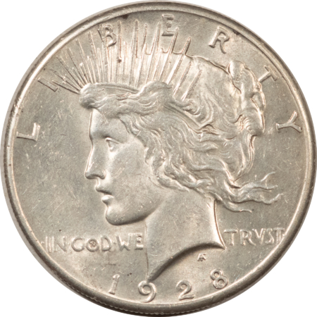 New Store Items 1928 $1 PEACE DOLLAR, KEY-DATE! – HIGH GRADE NEARLY UNCIRCULATED, LOOKS CHOICE!