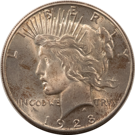 New Store Items 1928 $1 PEACE DOLLAR – UNCIRCULATED, CLAIMS TO CHOICE! KEY-DATE!