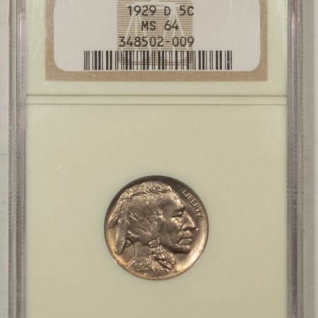 Buffalo Nickels 1929-D BUFFALO NICKEL – NGC MS-64, FRESH & PREMIUM QUALITY!