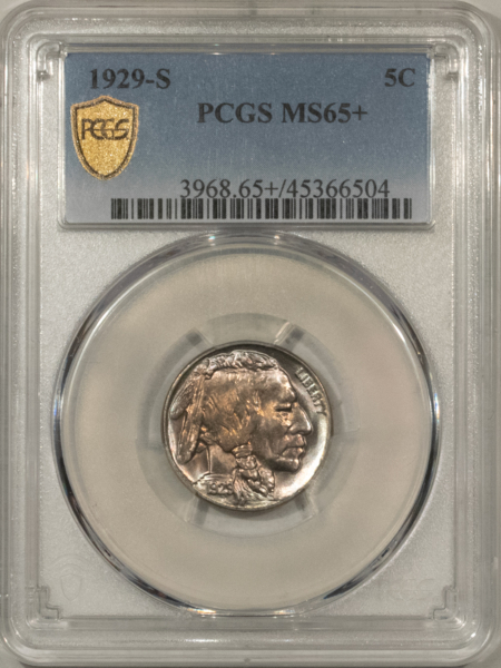 Buffalo Nickels 1929-S BUFFALO NICKEL – PCGS MS-65+, PRETTY & PREMIUM QUALITY!