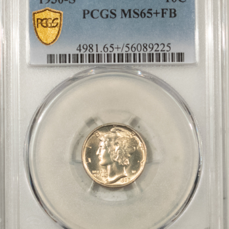 Mercury Dimes 1930-S MERCURY DIME – PCGS MS-65+ FB, FRESH, SUPERB GEM! TOUGH!