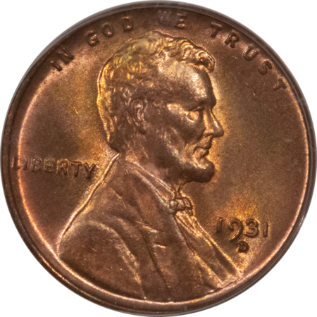 Lincoln Cents (Wheat) 1931-D LINCOLN CENT – PCGS MS-64 RD, FRESH & PREMIUM QUALITY!