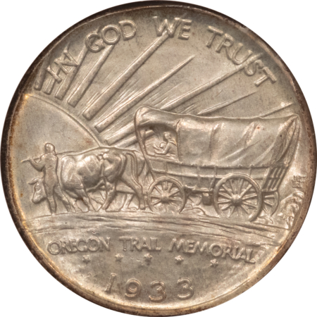 CAC Approved Coins 1933-D OREGON COMMEMORATIVE HALF DOLLAR – NGC MS-65, FRESH WHITE GEM! CAC!