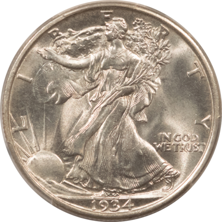 New Certified Coins 1934 WALKING LIBERTY HALF DOLLAR – PCGS MS-64, LOOKS 65+, PREMIUM QUALITY!