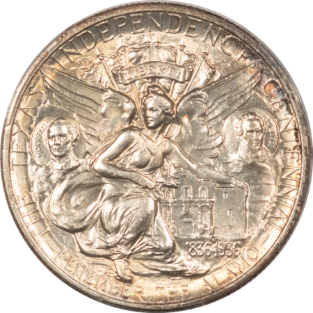 New Certified Coins 1934 TEXAS COMMEMORATIVE HALF DOLLAR – PCGS MS-64, WHITE, LUSTROUS & GEM QUALITY