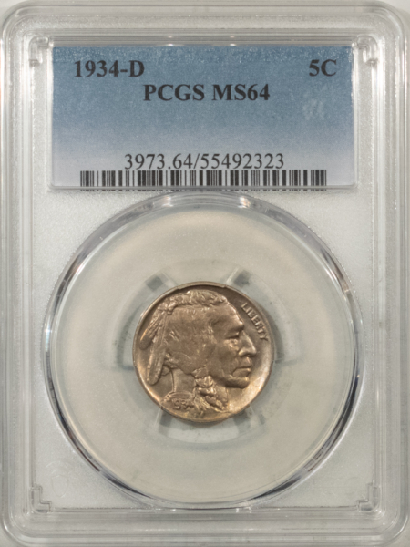 Buffalo Nickels 1934-D BUFFALO NICKEL – PCGS MS-64