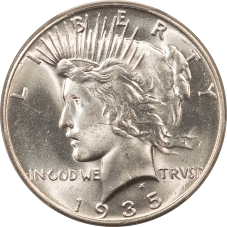 New Certified Coins 1935 $1 PEACE DOLLAR – PCGS MS-63, BLAST WHITE!