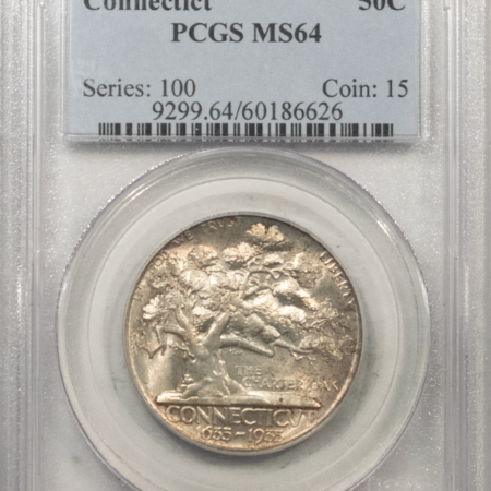 New Certified Coins 1935 CONNECTICUT COMMEMORATIVE HALF DOLLAR – PCGS MS-64, FRESH, PREMIUM QUALITY!