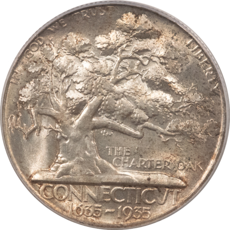 New Certified Coins 1935 CONNECTICUT COMMEMORATIVE HALF DOLLAR – PCGS MS-64, FRESH, PREMIUM QUALITY!