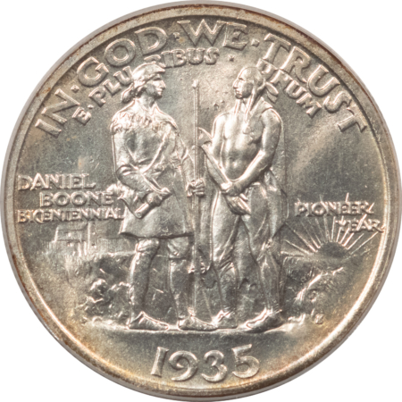 New Certified Coins 1935-S BOONE COMMEMORATIVE HALF DOLLAR – PCGS MS-64, OLD GREEN HOLDER & PQ++!