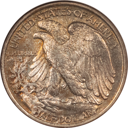 New Certified Coins 1936 WALKING LIBERTY HALF DOLLAR – NGC MS-65, WHOLESOME W/ PRETTY GOLD TONING!