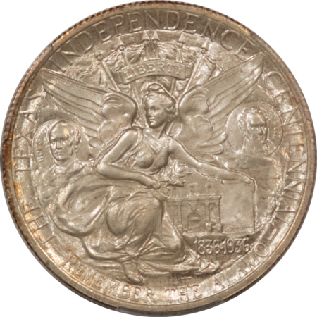 CAC Approved Coins 1936 TEXAS COMMEMORATIVE HALF DOLLAR – PCGS MS-67, SUPERB GEM, PQ, CAC APPROVED!