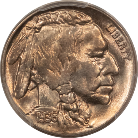 Buffalo Nickels 1936-S BUFFALO NICKEL – PCGS MS-66, LUSTROUS!