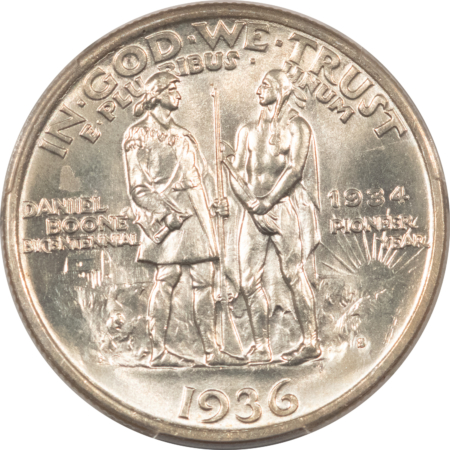 New Certified Coins 1936-S BOONE COMMEMORATIVE HALF DOLLAR – PCGS MS-65, FRESH WHITE PRISTINE GEM!