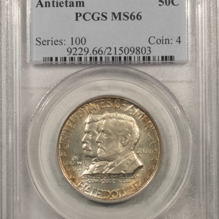 New Certified Coins 1937 ANTIETAM COMMEMORATIVE HALF DOLLAR – PCGS MS-66, LOOKS 67! PREMIUM QUALITY!