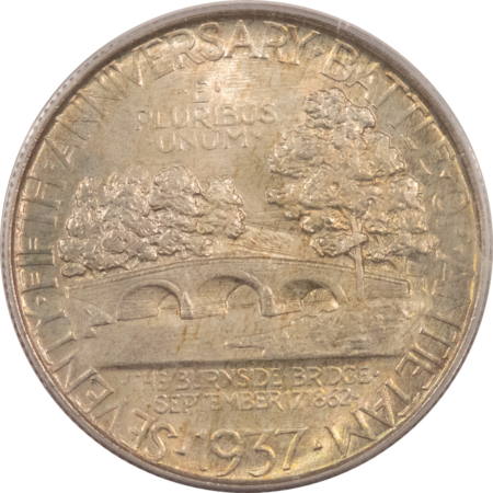 New Certified Coins 1937 ANTIETAM COMMEMORATIVE HALF DOLLAR – PCGS MS-66, LOOKS 67! PREMIUM QUALITY!