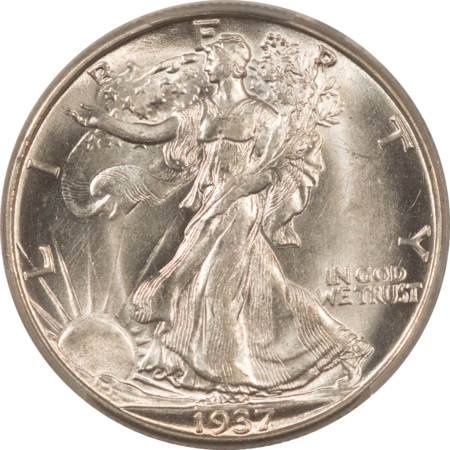 New Certified Coins 1937-D WALKING LIBERTY HALF DOLLAR – PCGS MS-62, BLAST WHITE & PREMIUM QUALITY!