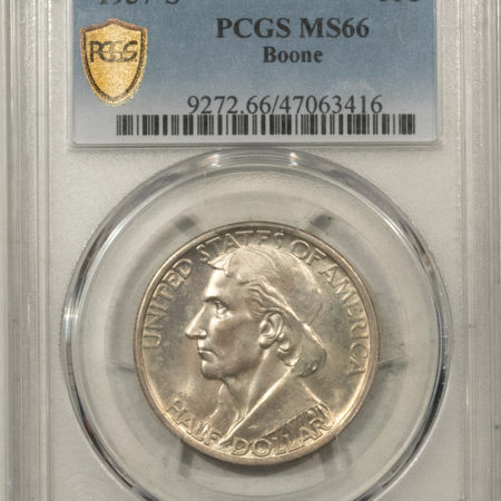 New Certified Coins 1937-S BOONE COMMEMORATIVE HALF DOLLAR – PCGS MS-66, FRESH ORIGINAL LUSTER!