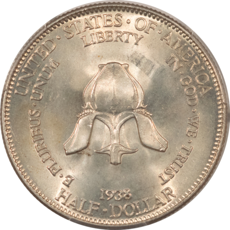 New Certified Coins 1938 NEW ROCHELLE COMMEMORATIVE HALF DOLLAR – PCGS MS-65, PREMIUM QUALITY+!