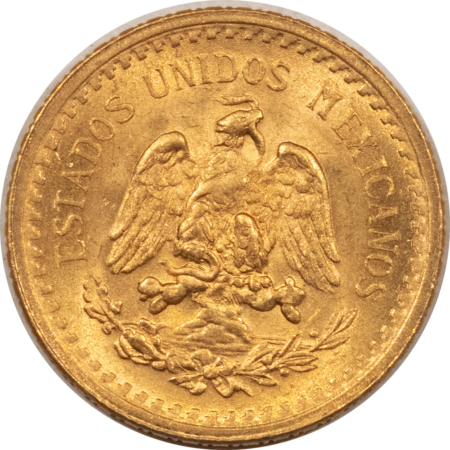 Bullion 1945 MEXICO 2 1/2 PESOS GOLD, KM-463, .0603 AGW, FRESH BRILLIANT UNCIRCULATED!