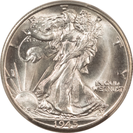 New Certified Coins 1945-D WALKING LIBERTY HALF DOLLAR – PCGS MS-66+ BLAZING LUSTER PREMIUM QUALITY!