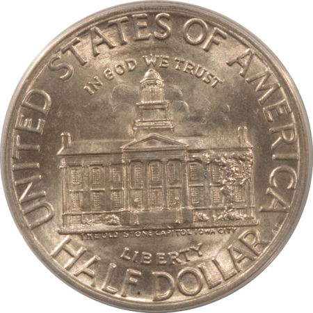 New Certified Coins 1946 IOWA COMMEMORATIVE HALF DOLLAR – ANACS MS-64, WHITE
