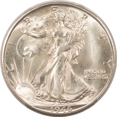 New Certified Coins 1946-S WALKING LIBERTY HALF DOLLAR – PCGS MS-65, BLAZING WHITE, PREMIUM QUALITY!