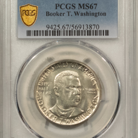 New Certified Coins 1951-D BOOKER T WASHINGTON COMMEMORATIVE HALF – PCGS MS-67 CREAMY ORIGINAL WHITE