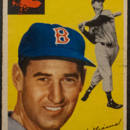 New Store Items 1954 TOPPS #250 TED WILLIAMS, LEGENDARY HOF PLAYER, G/VG UNGRADED EXAMPLE!