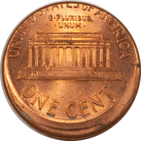 Lincoln Cents (Memorial) 1999 LINCOLN CENT, ERROR OFF CENTER 15% – GEM RED BU!