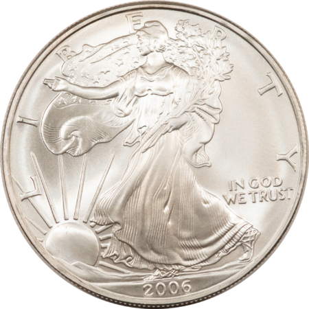 Bullion 2006 $1 AMERICAN SILVER EAGLE, 1 OZ .999 – UNCIRCULATED SUPERB GEM!