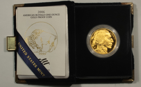 Bullion 2006-W 1 OZ .9999 FINE GOLD $50 AMERICAN PROOF BUFFALO, FRESH GEM W/ BOX & COA