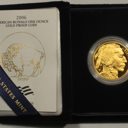 Bullion 2006-W 1 OZ .9999 FINE GOLD $50 AMERICAN PROOF BUFFALO, FRESH GEM W/ BOX & COA