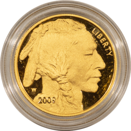 Bullion 2009-W 1 OZ .9999 FINE GOLD $50 AMERICAN PROOF BUFFALO, FRESH GEM W/ BOX & COA