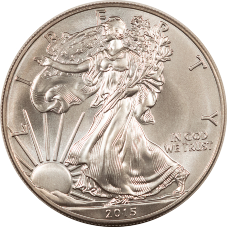 Bullion 2015 $1 AMERICAN SILVER EAGLE, 1 OZ .999 – UNCIRCULATED SUPERB GEM!