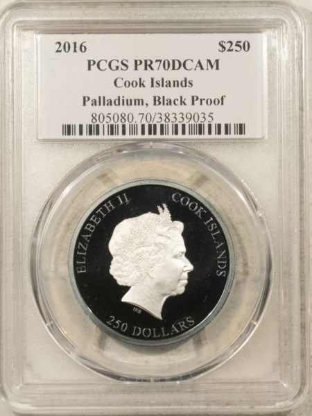 American Platinum Eagles 2016 $250 COOK ISLANDS 1 OZ PALLADIUM RONALD REAGAN LEGACY SERIES PCGS PR70 DCAM