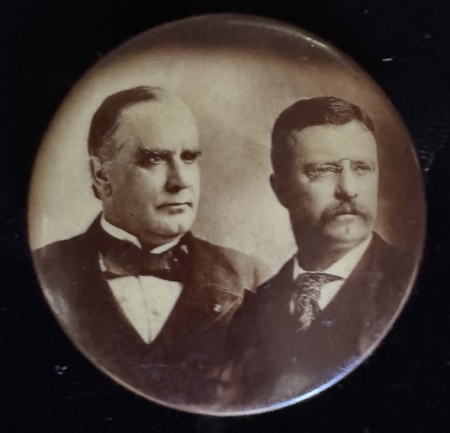 New Store Items 1900 McKINLEY-ROOSEVELT 1 3/4″ SEPIA JUGATE CAMPAIGN BUTTON-A NEAR MINT BEAUTY!