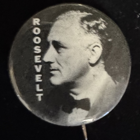 New Store Items RARE 1936 FRANKLIN ROOSEVELT 1 3/4″ SIDE-FACING CAMPAIGN BUTTON-NEAR MINT BEAUTY