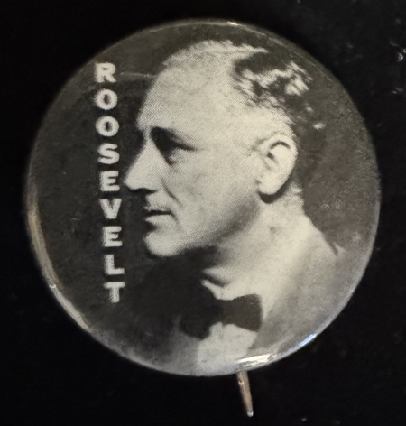 New Store Items RARE 1936 FRANKLIN ROOSEVELT 1 3/4″ SIDE-FACING CAMPAIGN BUTTON-NEAR MINT BEAUTY