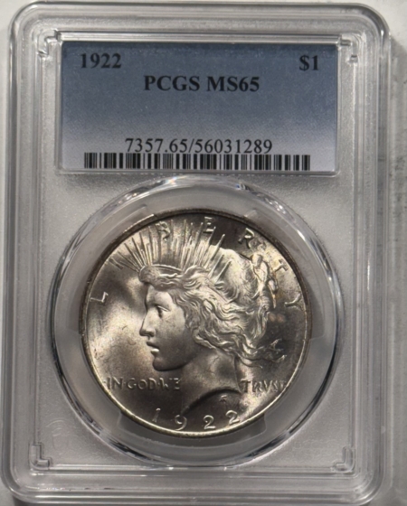 New Certified Coins 1922 $1 PEACE DOLLAR – PCGS MS-65, PREMIUM QUALITY!