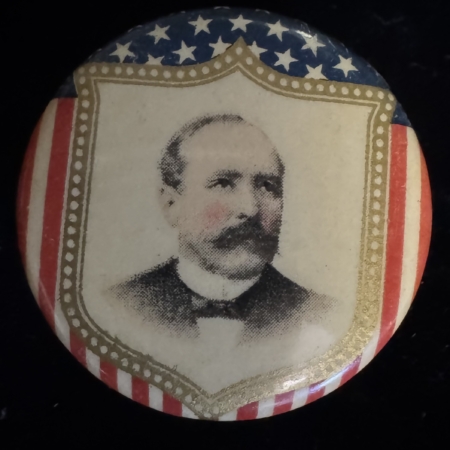 New Store Items 1904 ALTON PARKER 1 1/4″ CELLULOID CAMPAIGN BUTTON, NEAR-MINT, PULVER BACKPAPER!