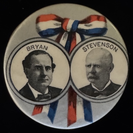 New Store Items 1900 BRYAN-STEVENSON 2 1/8″ FULL COLOR JUGATE CAMPAIGN BUTTON-LARGE SIZE & EXC!