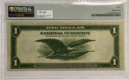 Large Federal Reserve Notes 1918 $1 FEDERAL RESERVE BANK NOTE-NEW YORK, STAR, FR-711*, PMG EF-40, SCARCE!