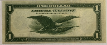 Large Federal Reserve Notes 1918 $1 FEDERAL RESERVE BANK NOTE-NEW YORK, STAR, FR-711*, PMG EF-40, SCARCE!