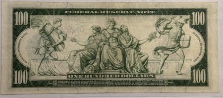 Large Federal Reserve Notes 1914 $100 FEDERAL RESERVE NOTE-CLEVELAND, FR-1099, PCGS CURRENCY VF-35!