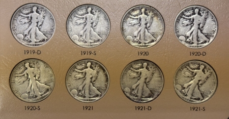 New Store Items 1916-1947-D WALKING LIBERTY HALF DOLLAR 65 COIN COMPLETE SET, DANSCO, MOSTLY VG+